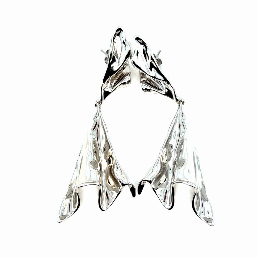Alexis Bittar‎ Sculptural Silver Earrings
